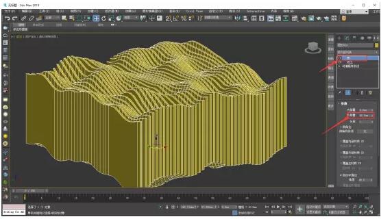 8、在修改选项面板中再给模型添加一个壳修改器命令，设置壳的厚度为60mm