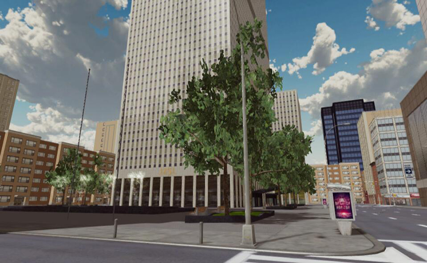 WebGL城市漫游场景